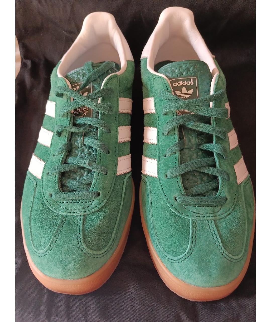 ADIDAS Зеленые замшевые кроссовки, фото 2