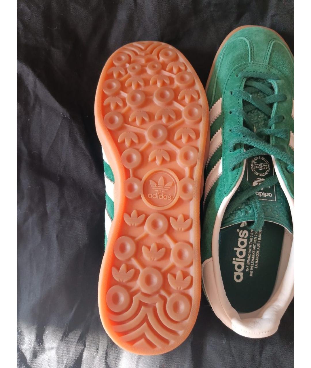 ADIDAS Зеленые замшевые кроссовки, фото 5