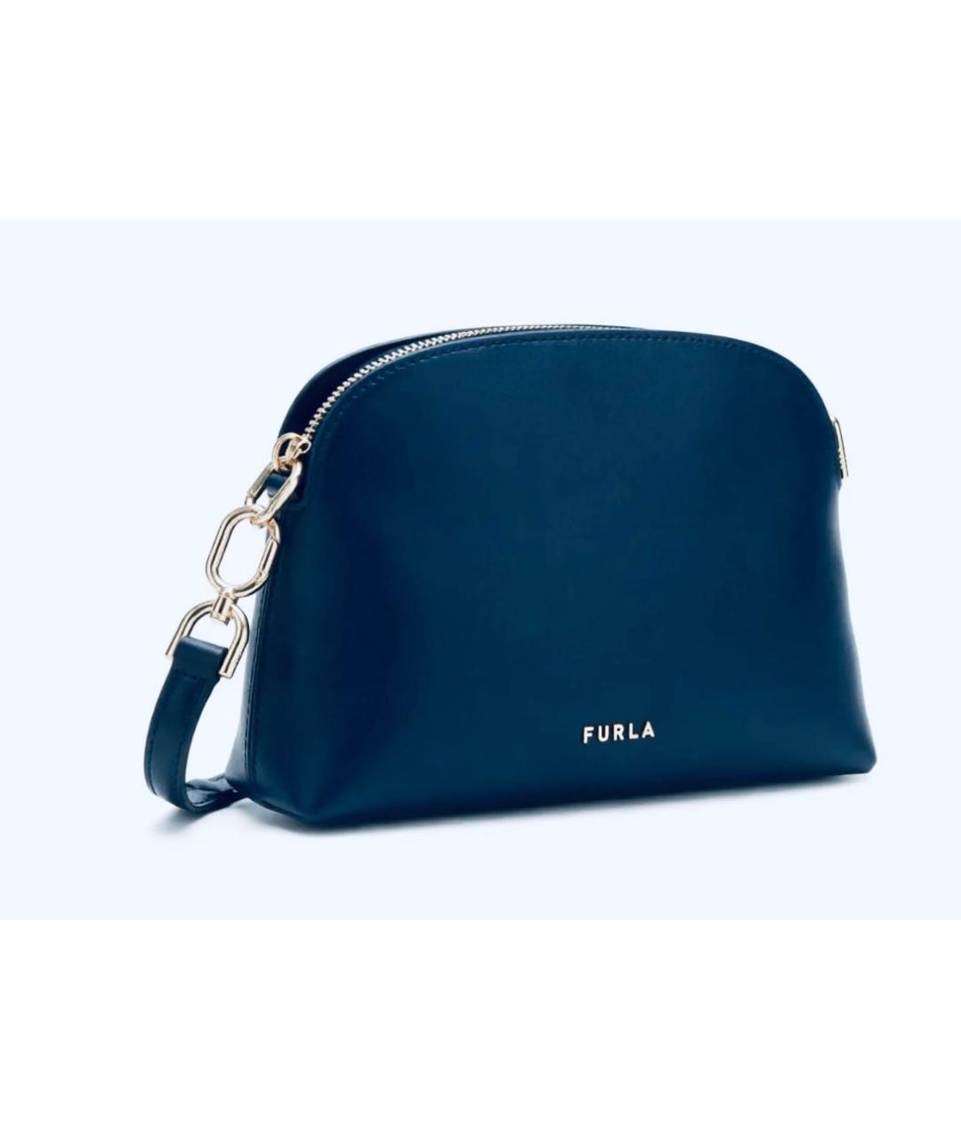 FURLA Синяя кожаная сумка через плечо, фото 2