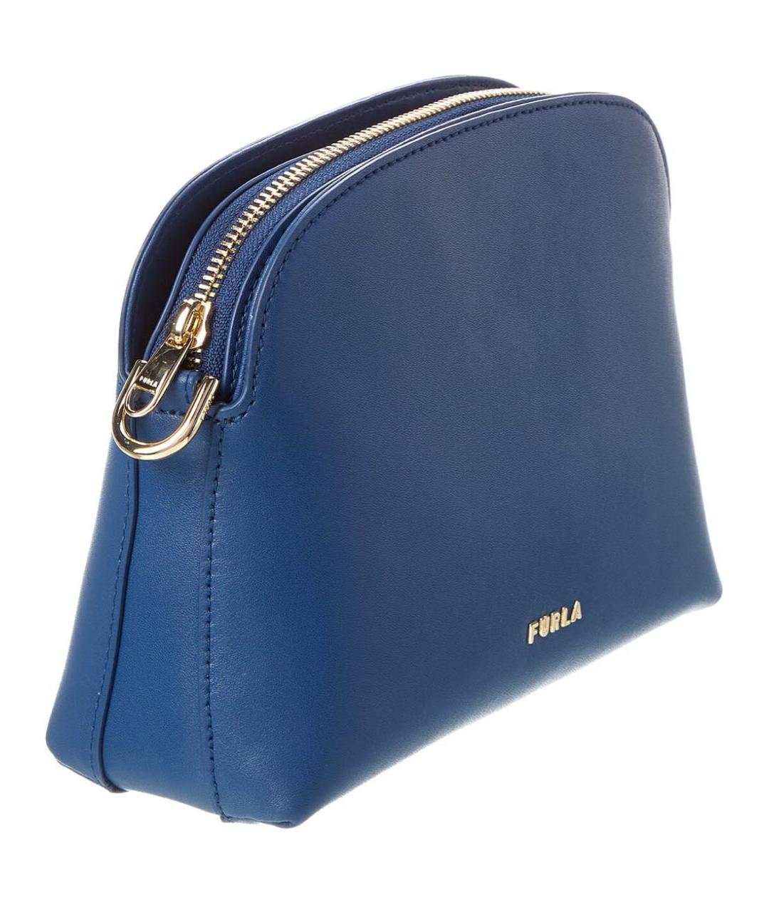 FURLA Синяя кожаная сумка через плечо, фото 4