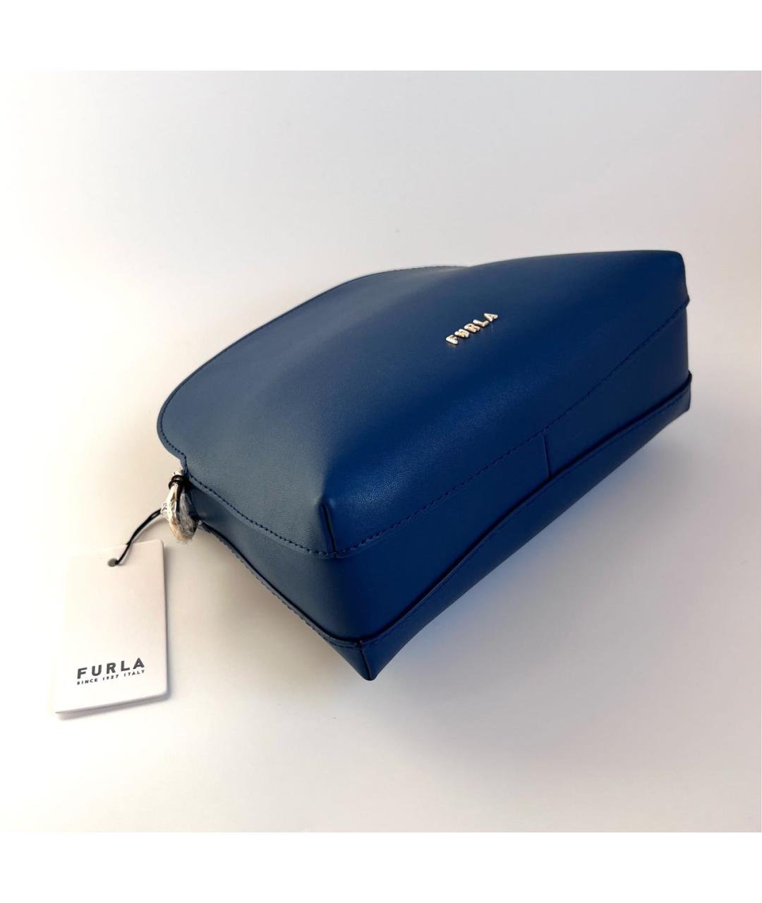 FURLA Синяя кожаная сумка через плечо, фото 7