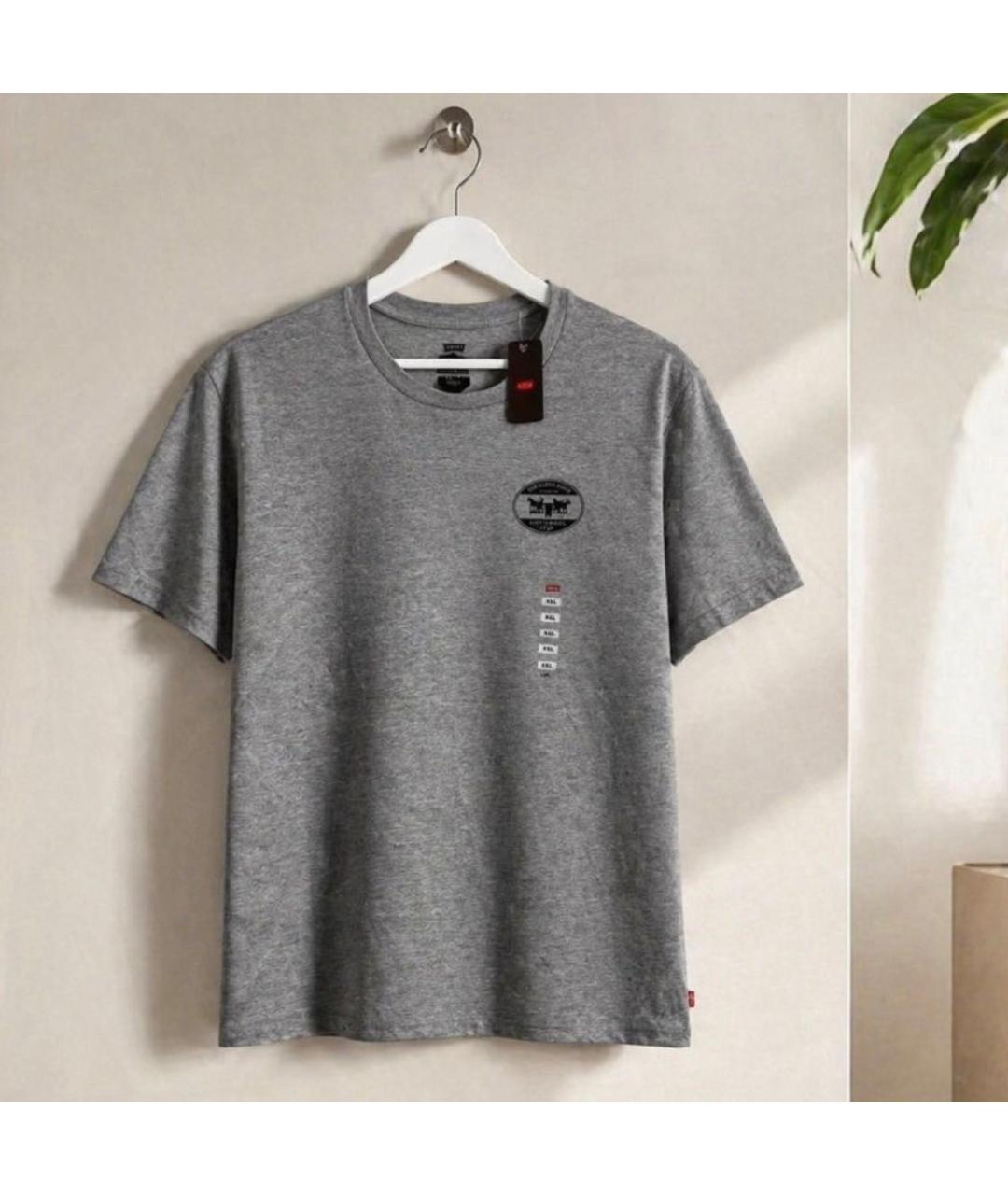 LEVI'S Серая хлопковая футболка, фото 7
