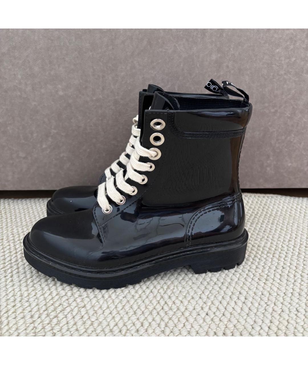 SERGIO ROSSI Черные резиновые сапоги, фото 2