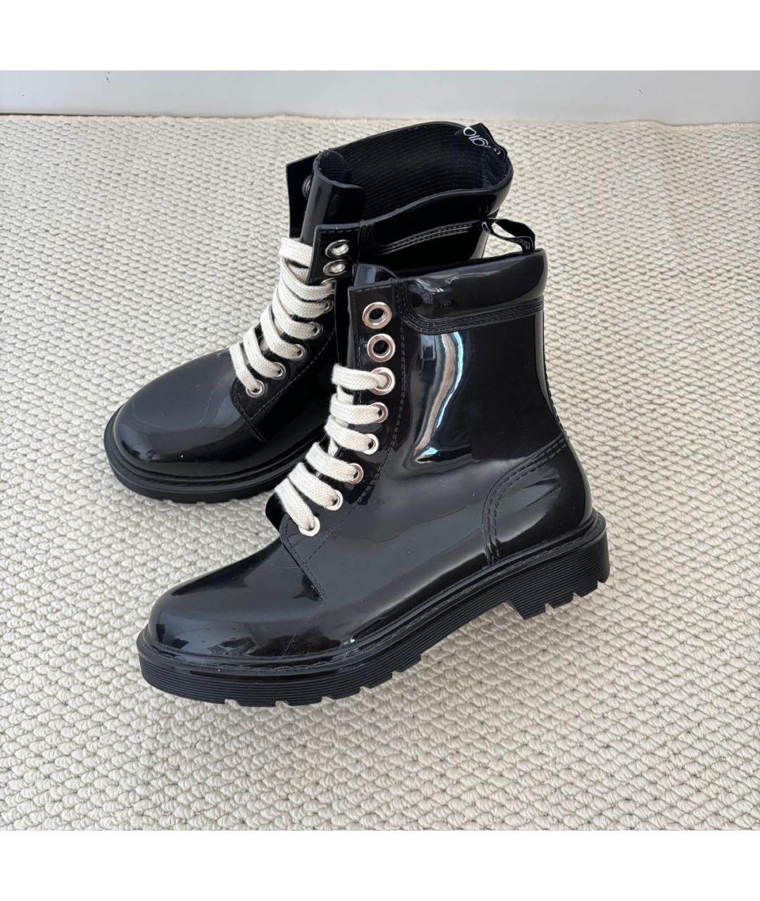 SERGIO ROSSI Черные резиновые сапоги, фото 9