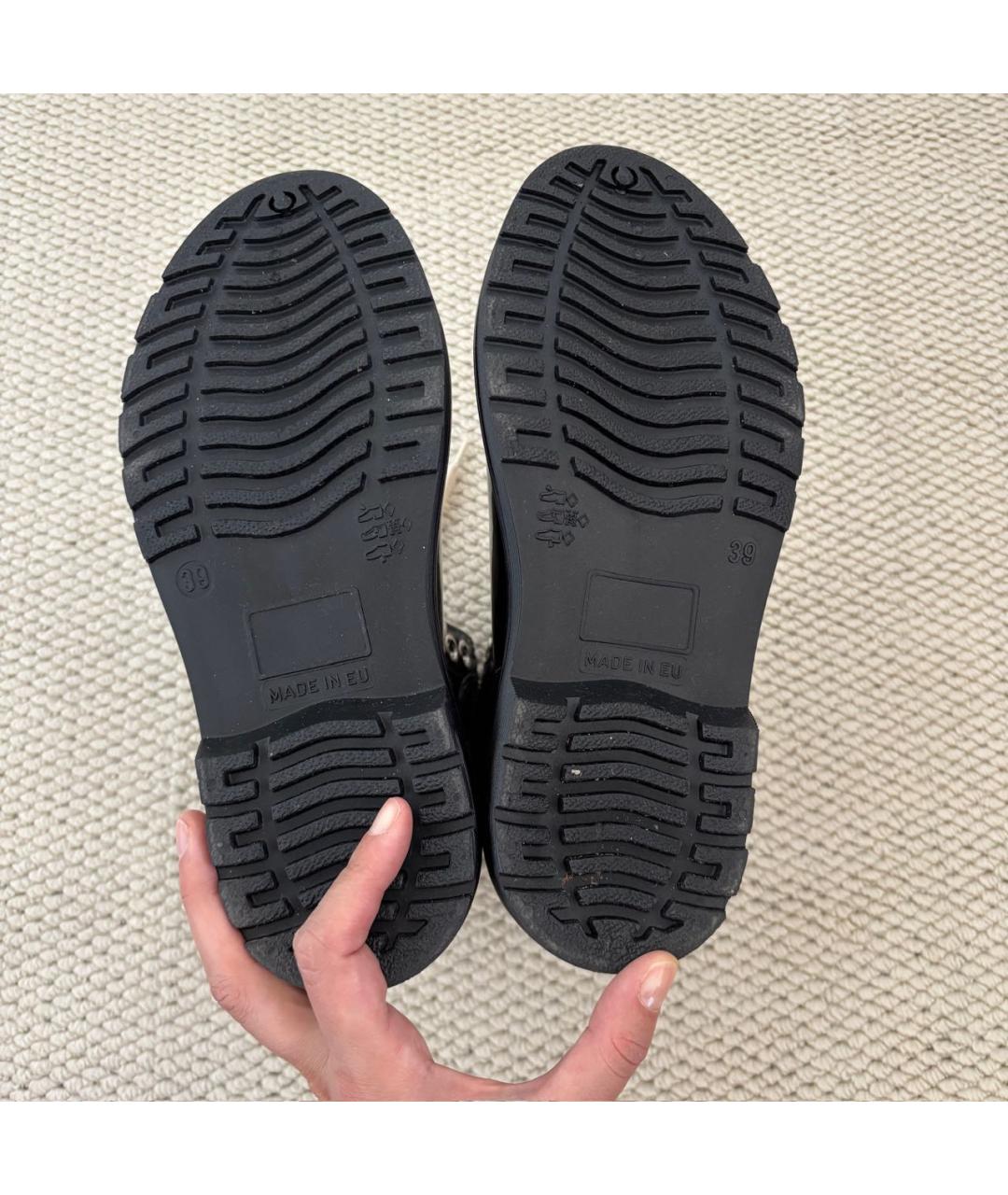 SERGIO ROSSI Черные резиновые сапоги, фото 6