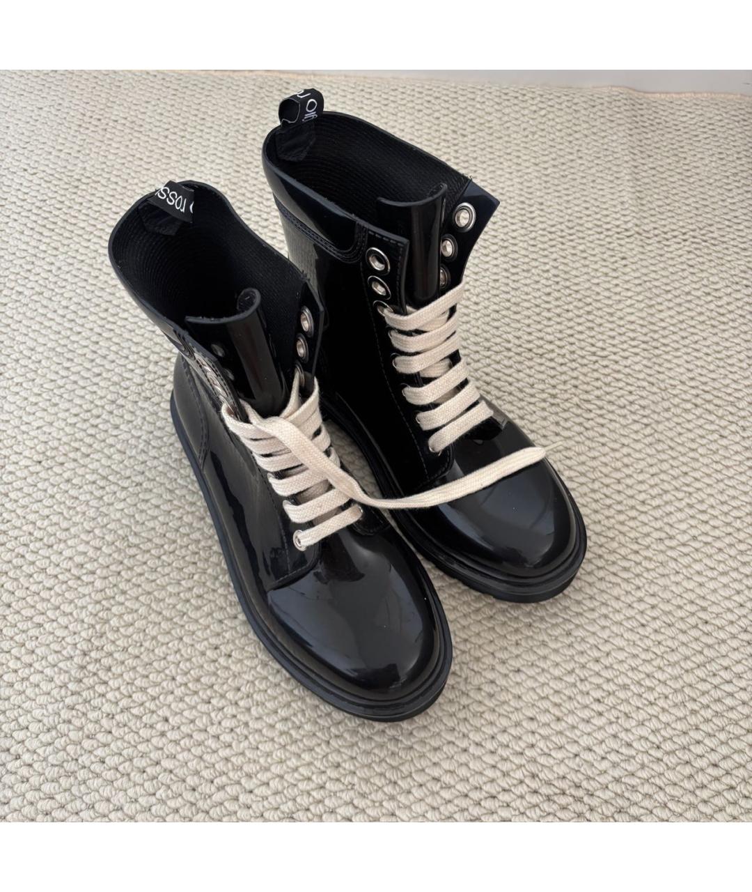 SERGIO ROSSI Черные резиновые сапоги, фото 8