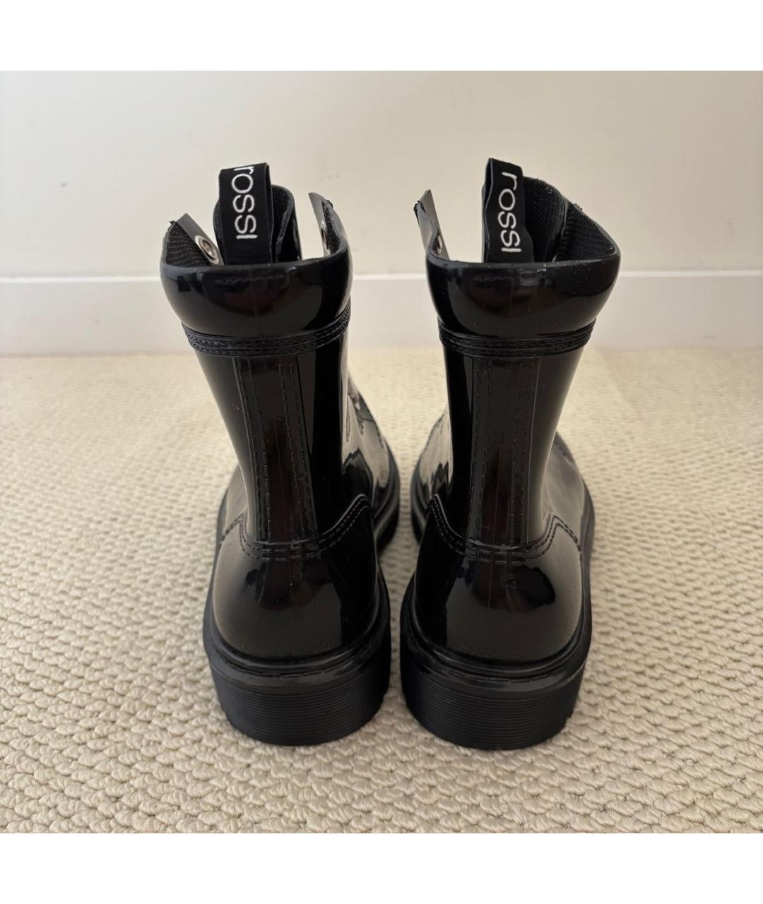 SERGIO ROSSI Черные резиновые сапоги, фото 4