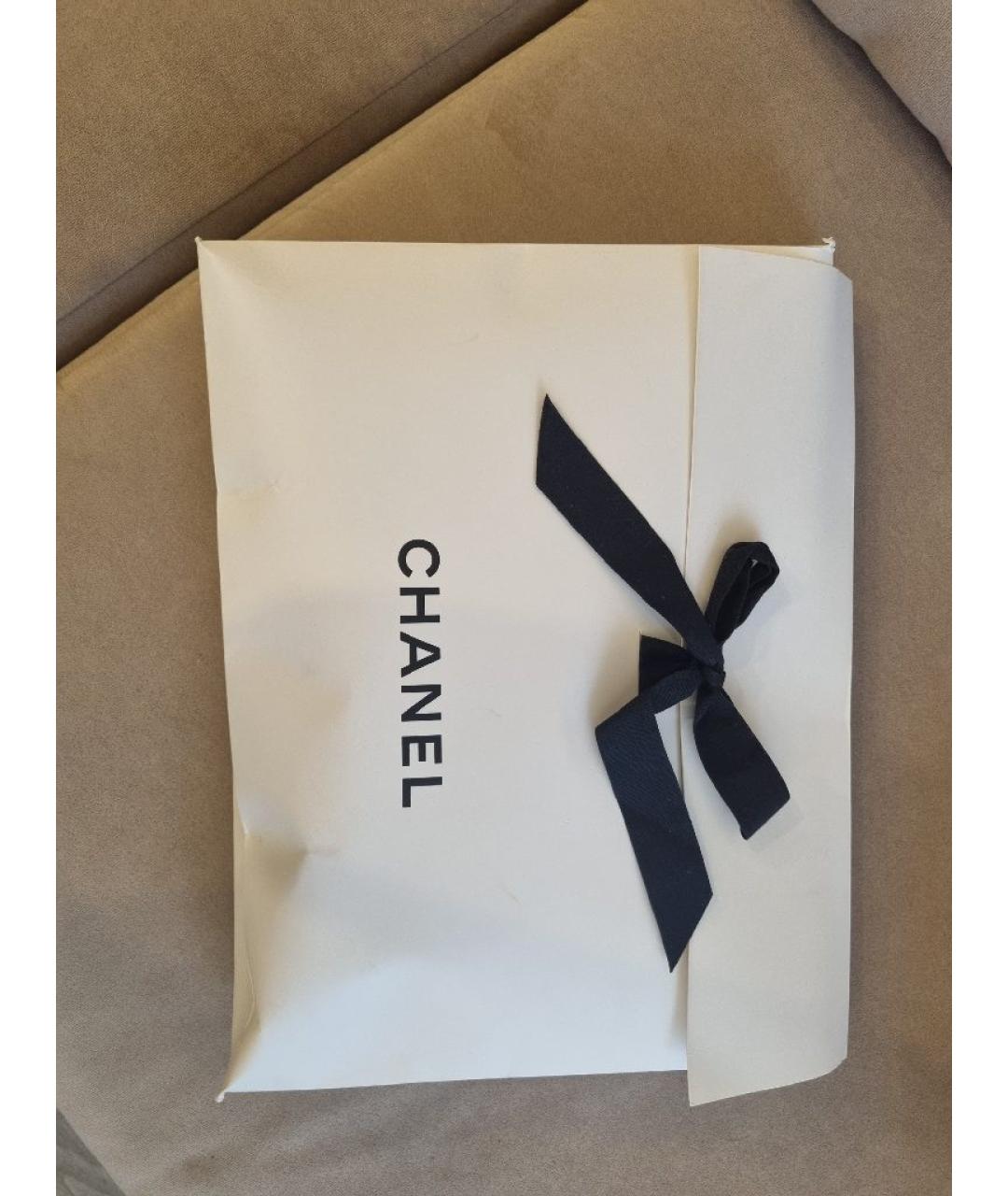 CHANEL Серый кашемировый шарф, фото 4