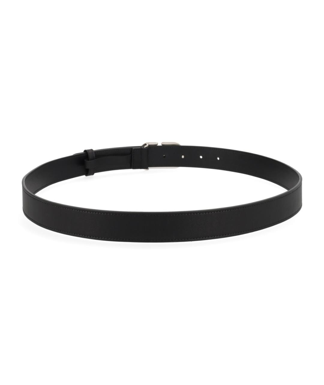 VALENTINO Черный кожаный ремень, фото 3