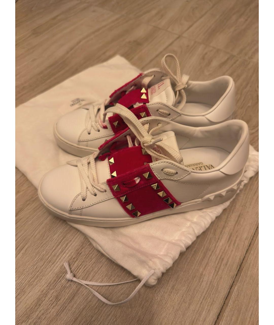 VALENTINO Белые кожаные кеды, фото 2