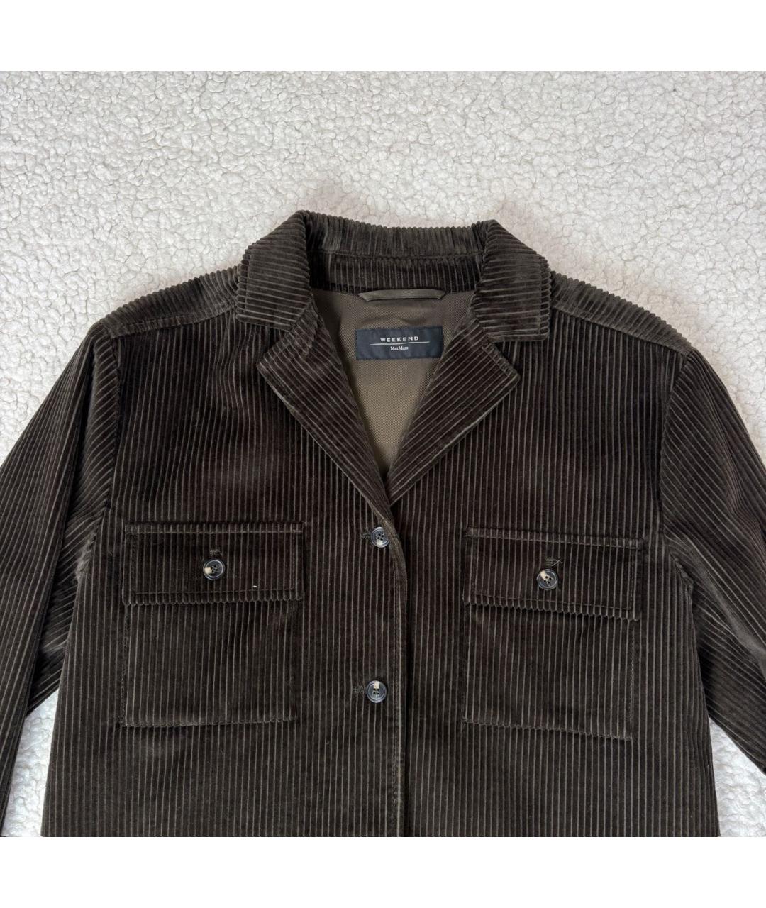 WEEKEND MAX MARA Коричневый хлопковый жакет/пиджак, фото 8