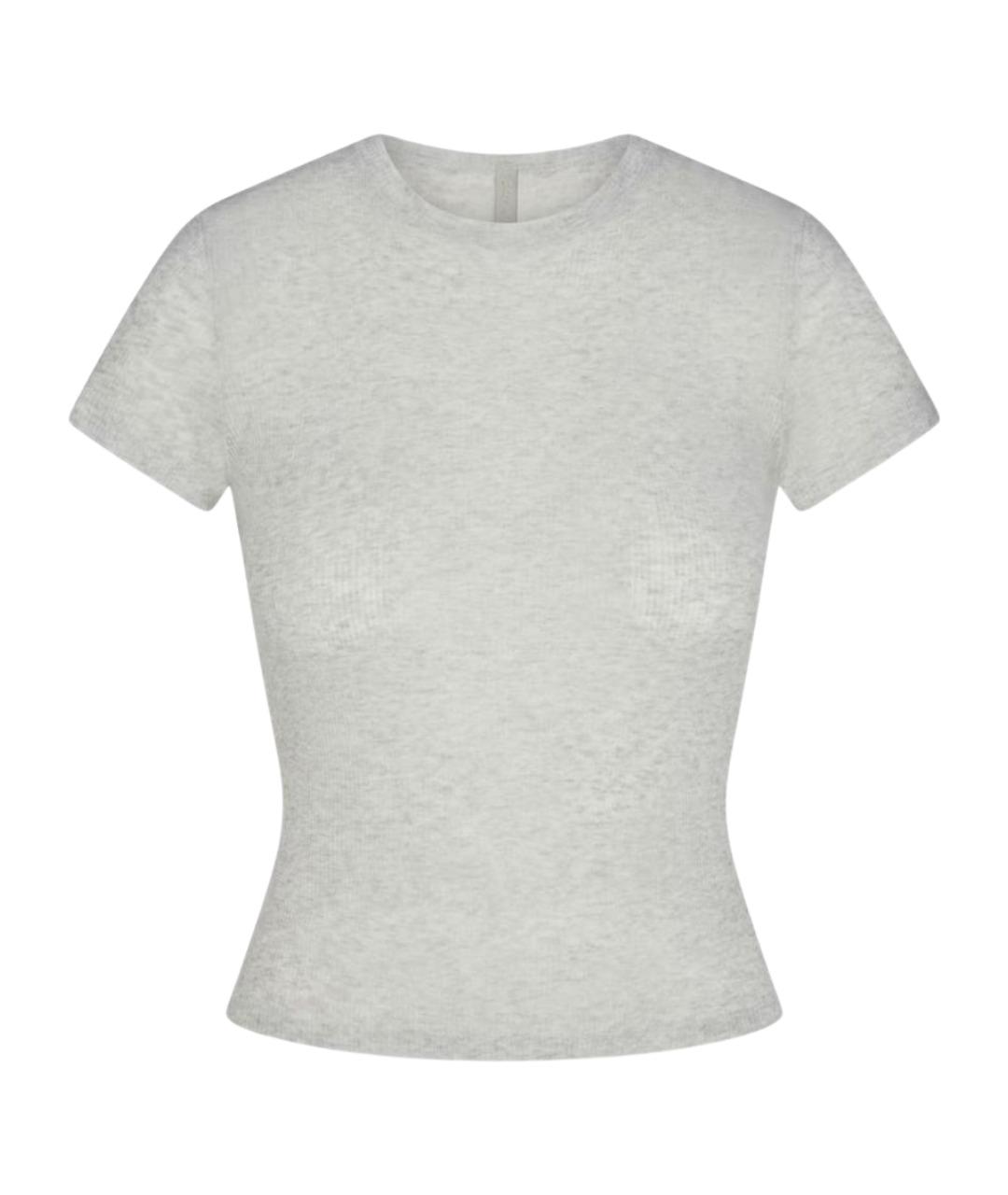 SKIMS Серая хлопковая футболка, фото 1