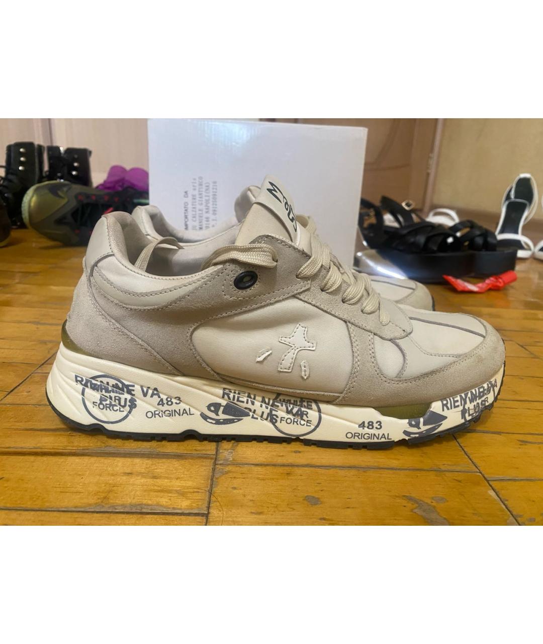 PREMIATA Белые кожаные высокие кроссовки / кеды, фото 5