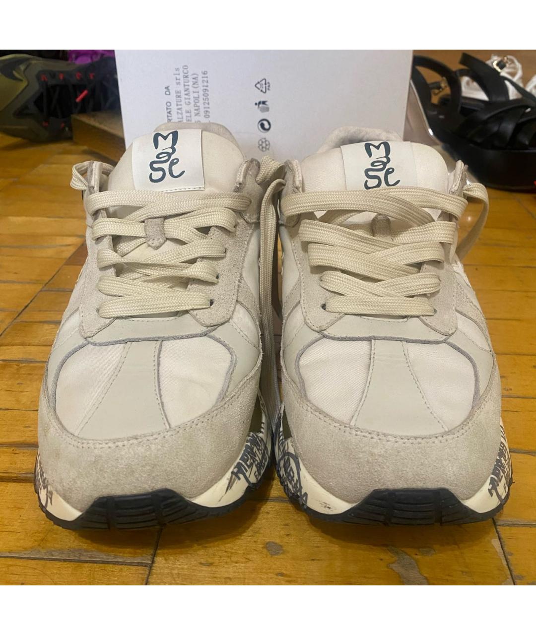 PREMIATA Белые кожаные высокие кроссовки / кеды, фото 2