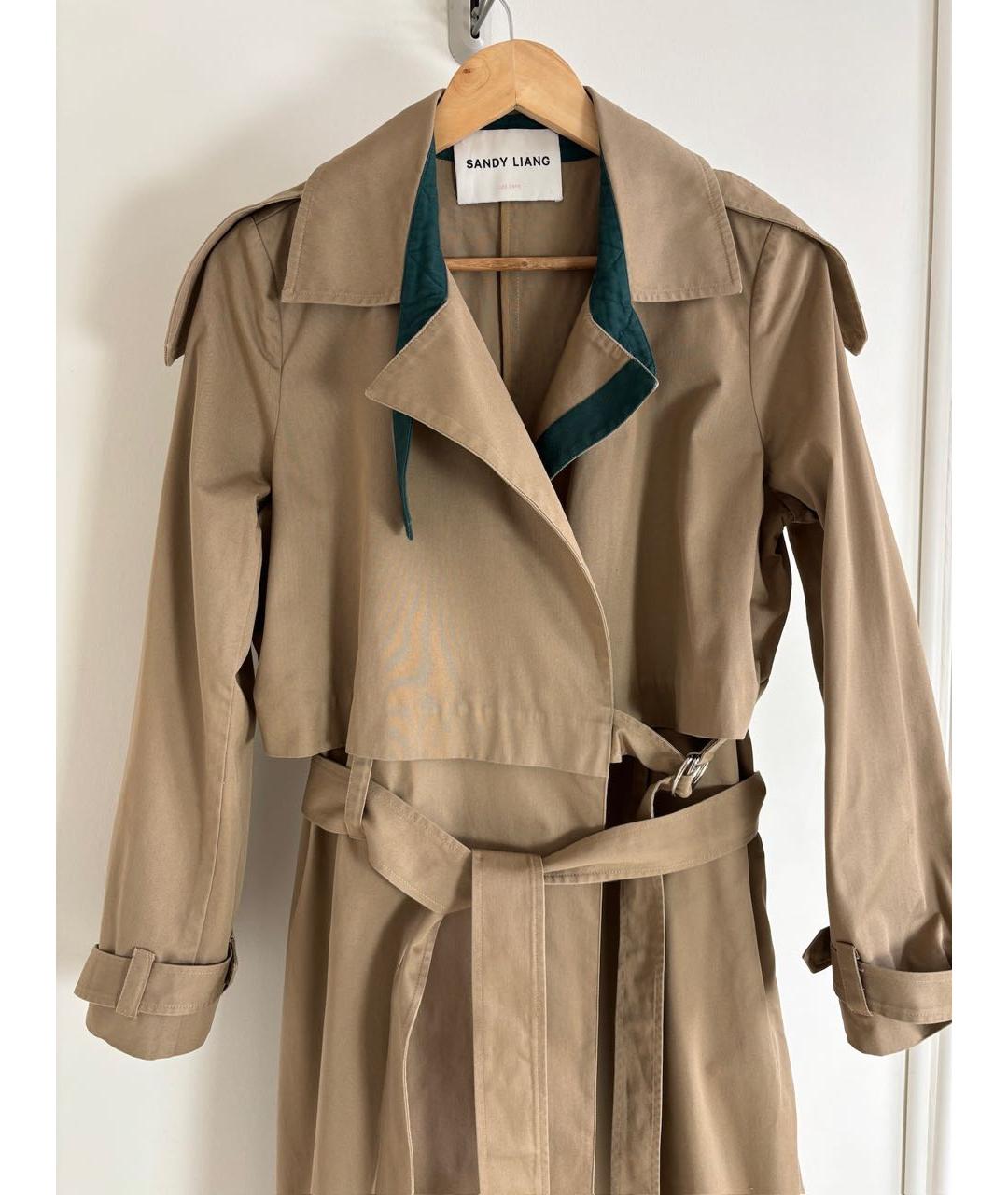 SANDY LIANG Бежевый хлопковый тренч/плащ, фото 2