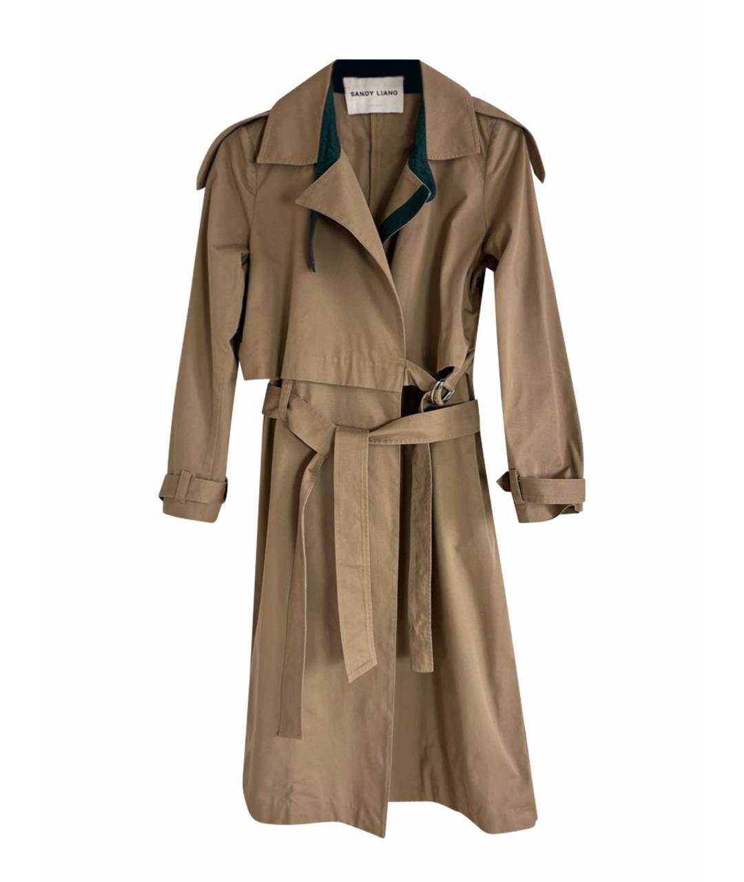 SANDY LIANG Бежевый хлопковый тренч/плащ, фото 1