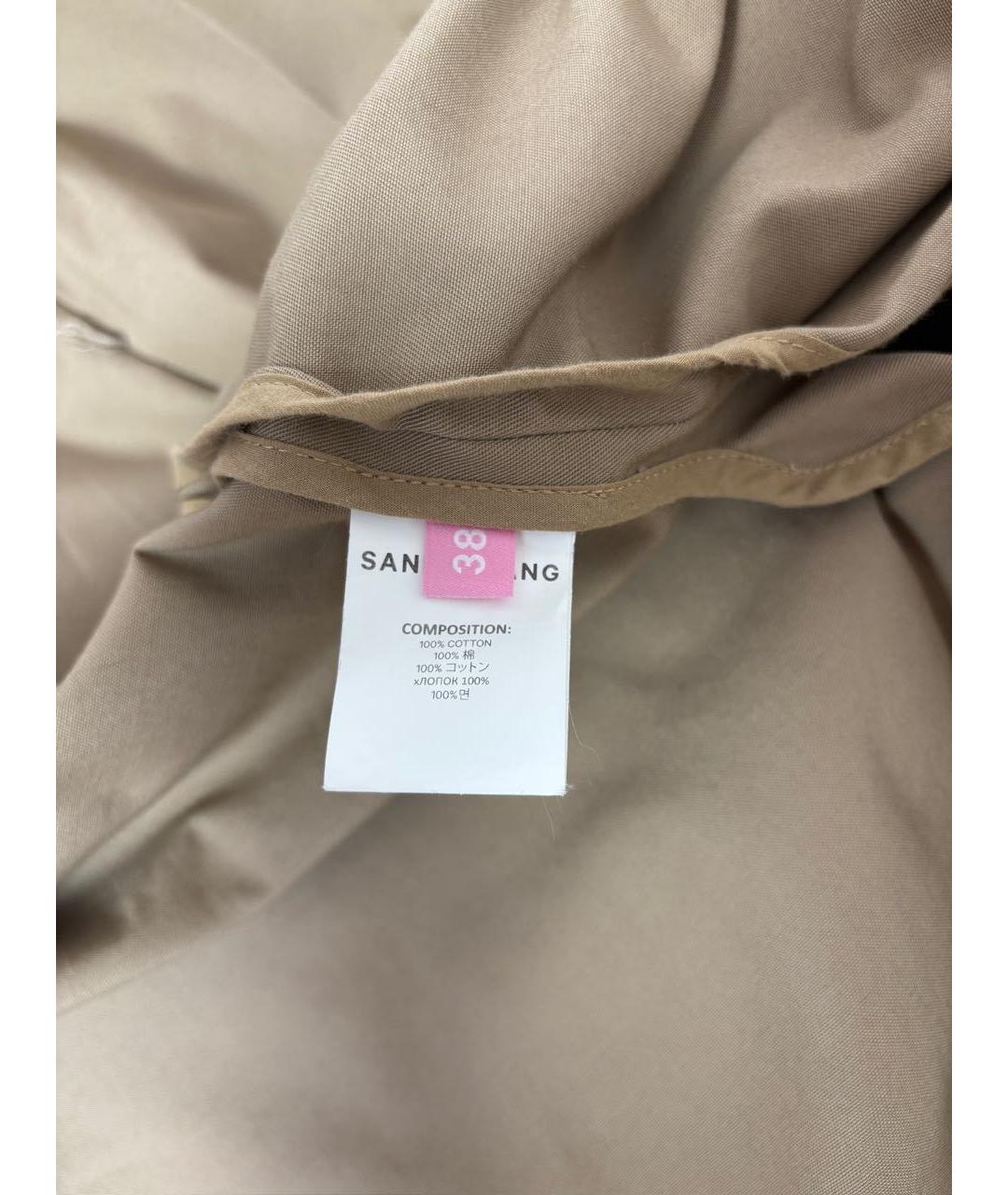 SANDY LIANG Бежевый хлопковый тренч/плащ, фото 6