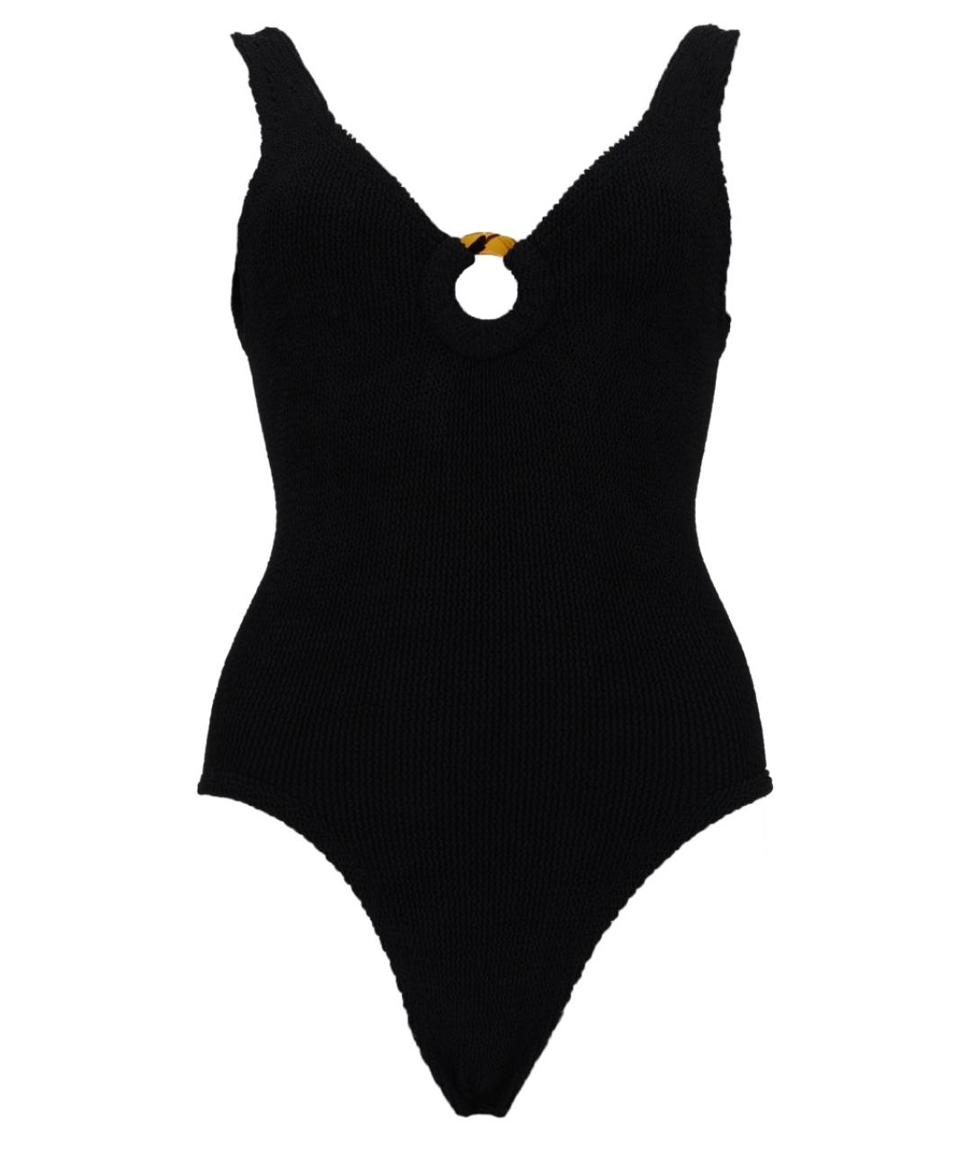 HUNZA G Черный полиамидовый купальник, фото 1