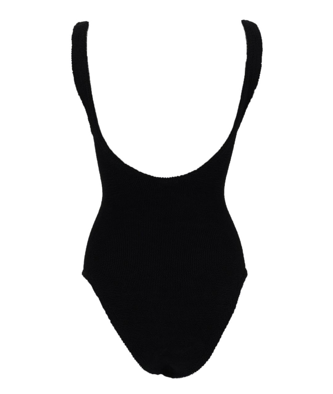 HUNZA G Черный полиамидовый купальник, фото 2