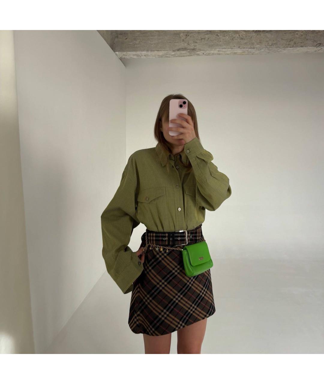 DOLCE&GABBANA Зеленая кожаная сумка через плечо, фото 8