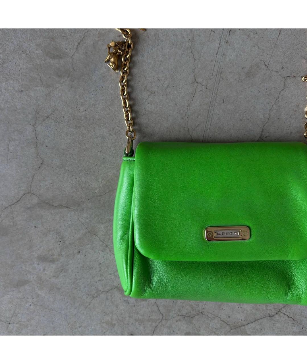 DOLCE&GABBANA Зеленая кожаная сумка через плечо, фото 3