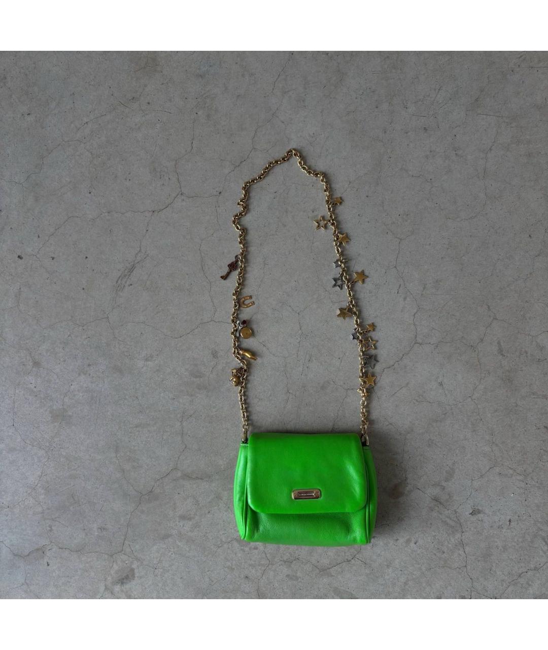 DOLCE&GABBANA Зеленая кожаная сумка через плечо, фото 9