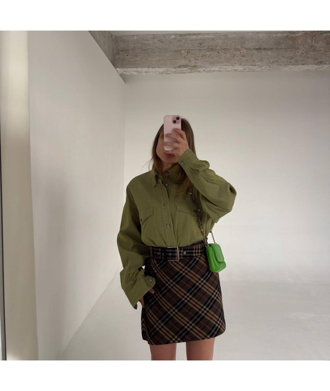 DOLCE&GABBANA Зеленая кожаная сумка через плечо, фото 2