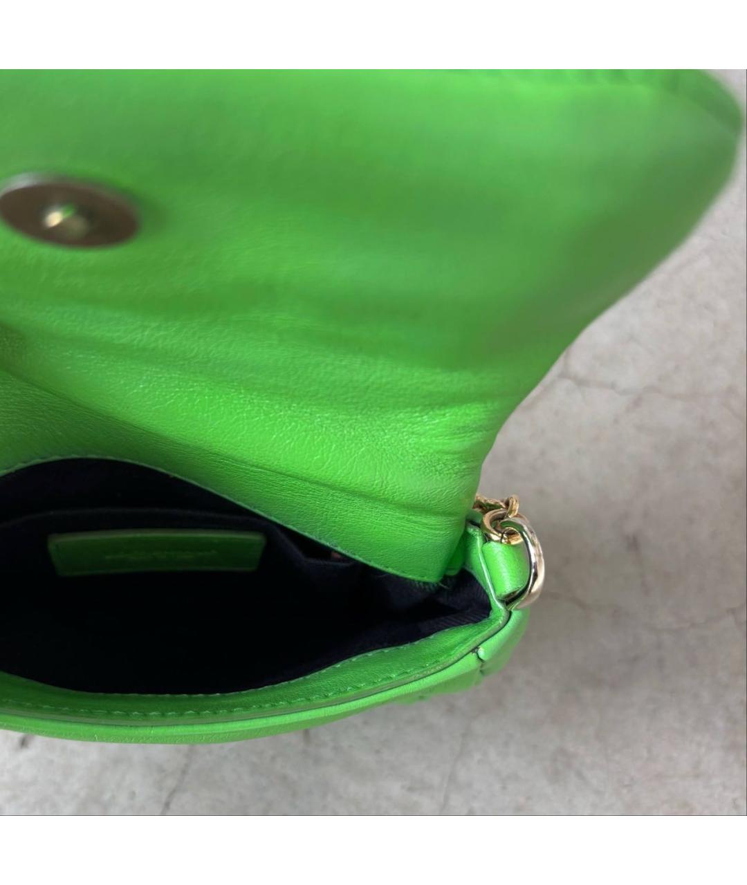 DOLCE&GABBANA Зеленая кожаная сумка через плечо, фото 7