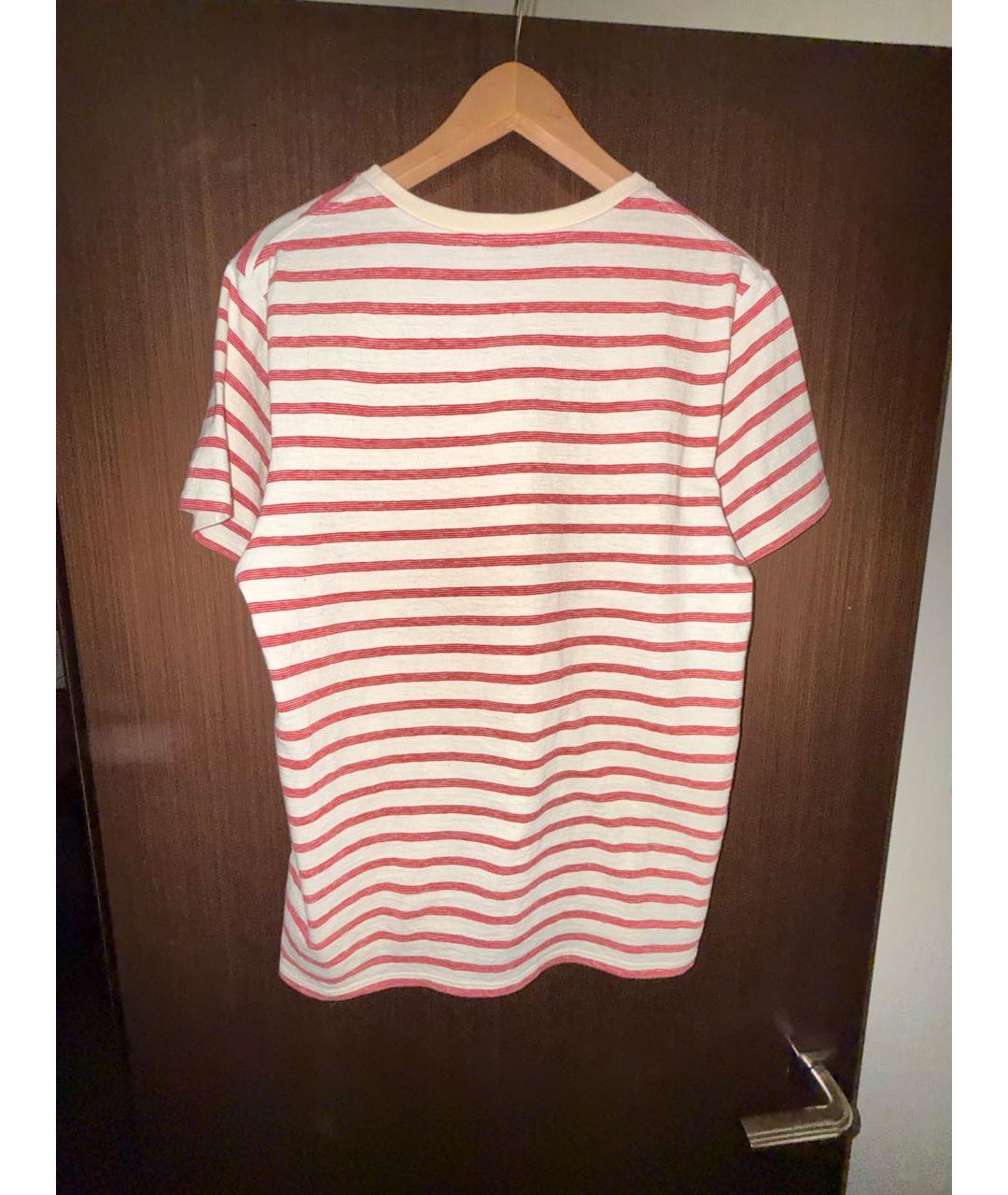 SAINT LAURENT Красная хлопковая футболка, фото 2