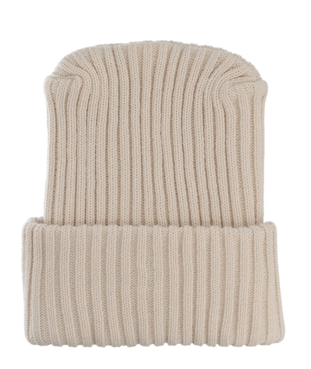 MONCLER Бежевая шерстяная шапка, фото 2