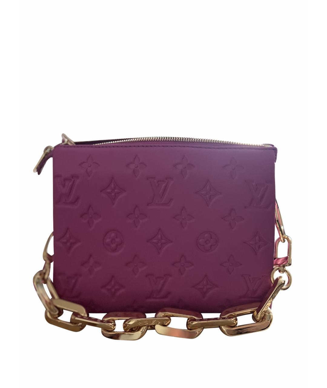 LOUIS VUITTON Фуксия кожаная сумка с короткими ручками, фото 1