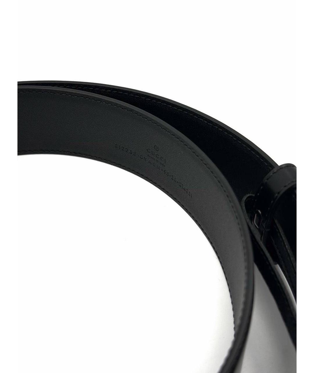 GUCCI Черный кожаный ремень, фото 3