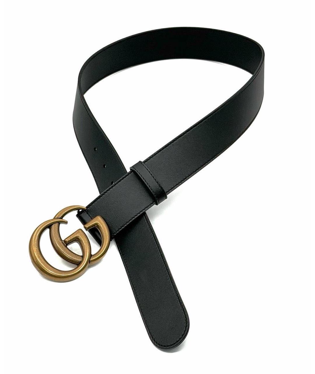 GUCCI Черный кожаный ремень, фото 4