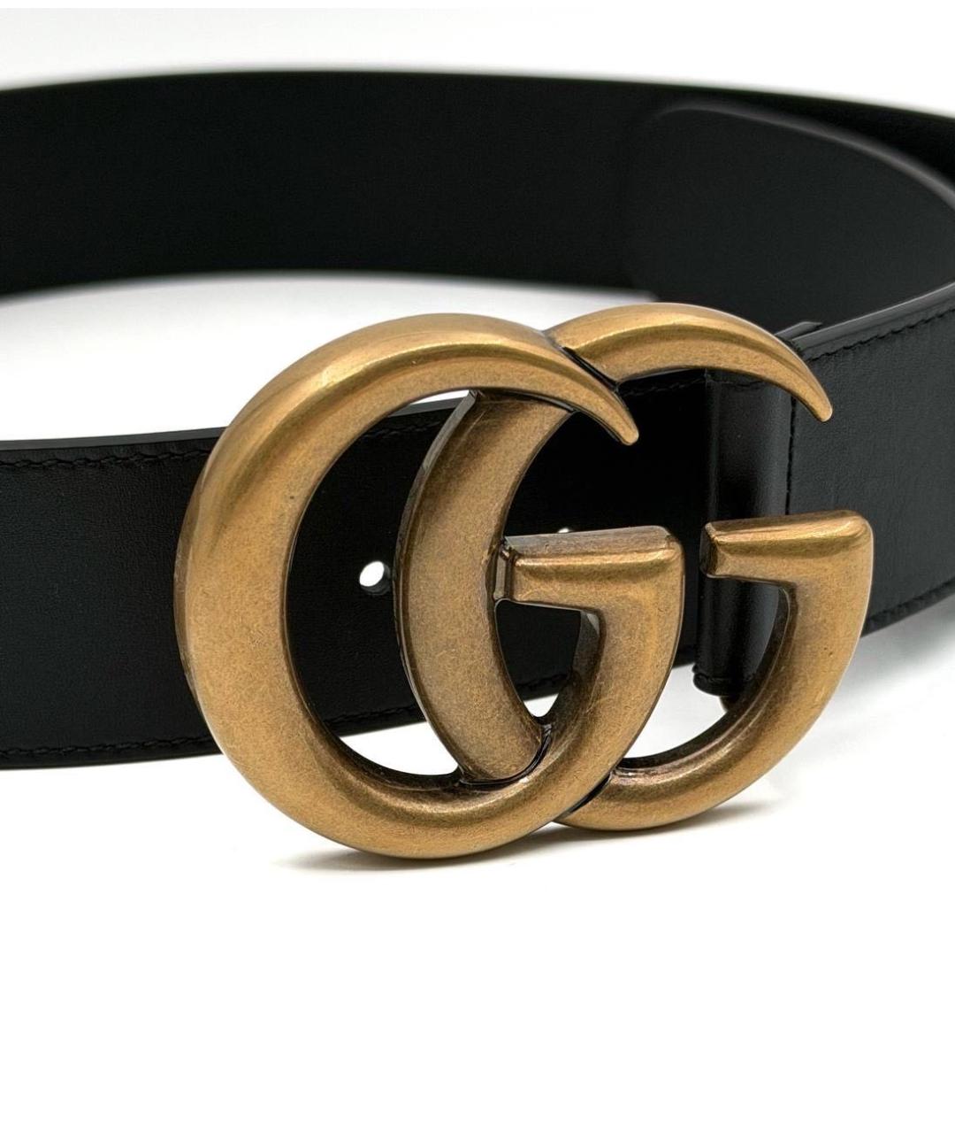 GUCCI Черный кожаный ремень, фото 2