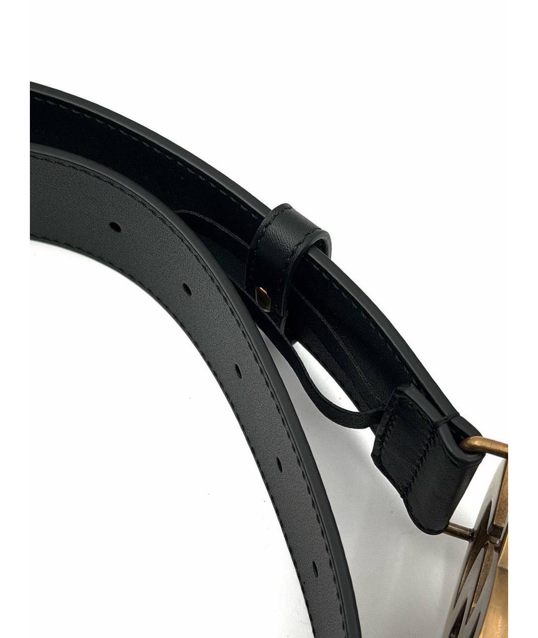 GUCCI Черный кожаный ремень, фото 3