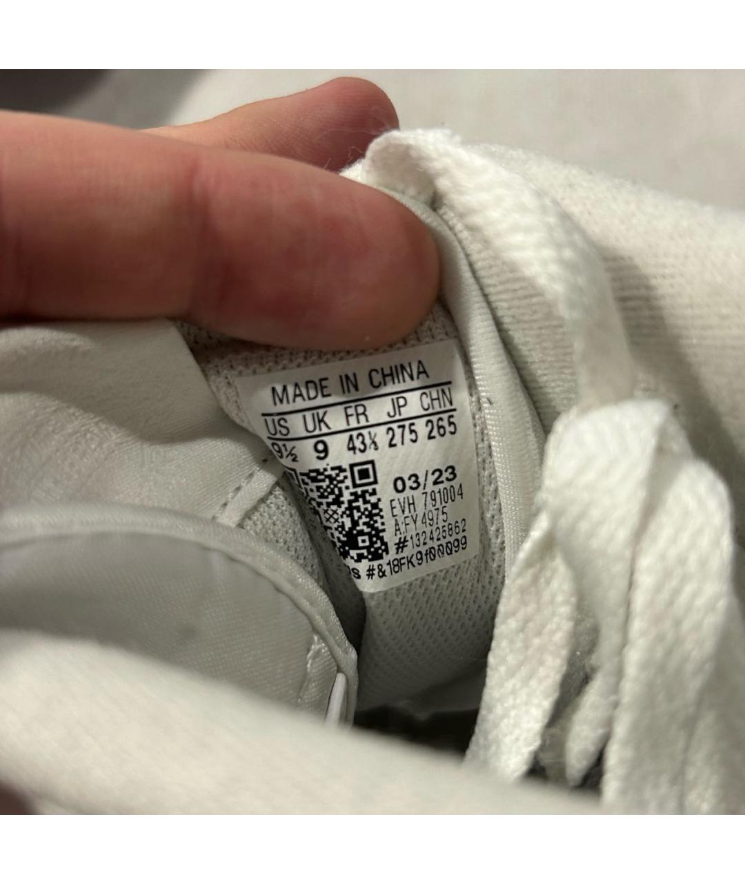 ADIDAS Белые кожаные высокие кроссовки / кеды, фото 5