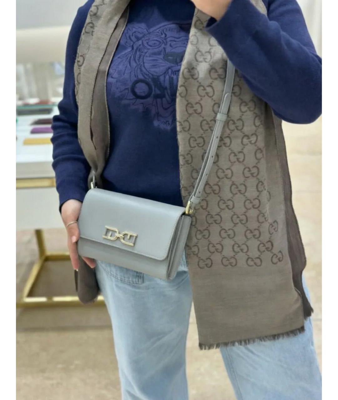 FURLA Серая кожаная сумка через плечо, фото 7