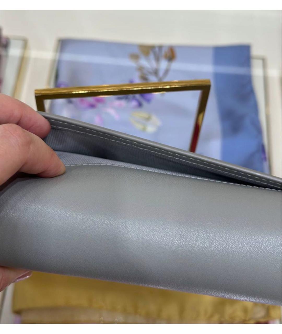 FURLA Серая кожаная сумка через плечо, фото 6