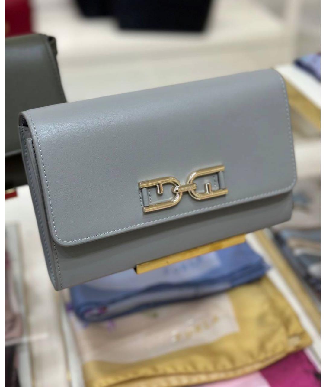 FURLA Серая кожаная сумка через плечо, фото 4