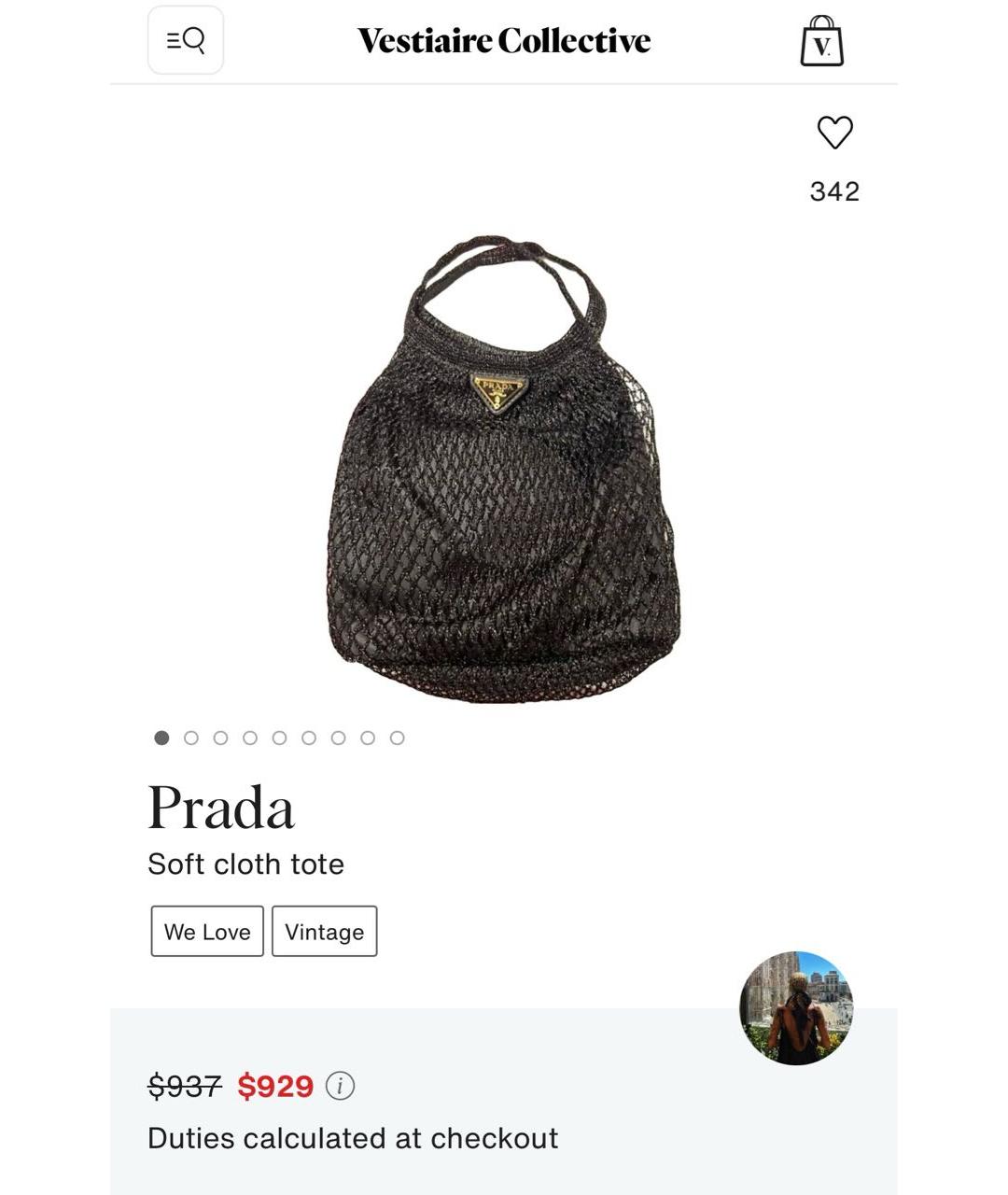 PRADA Черная пелетеная сумка тоут, фото 7