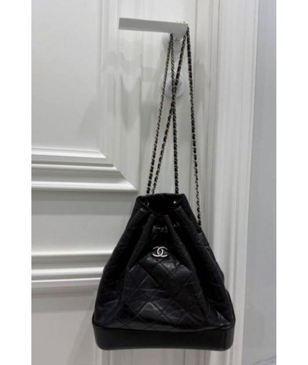 CHANEL Черный кожаный рюкзак, фото 1