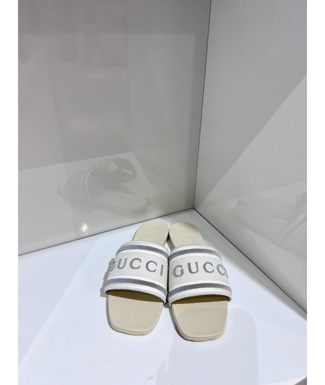 GUCCI Бежевые шлепанцы, фото 3