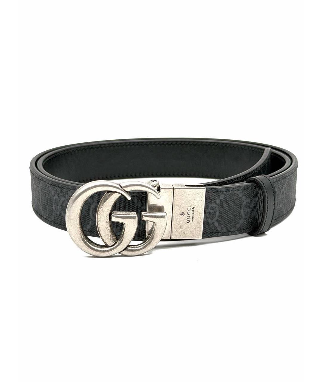 GUCCI Серый кожаный ремень, фото 5