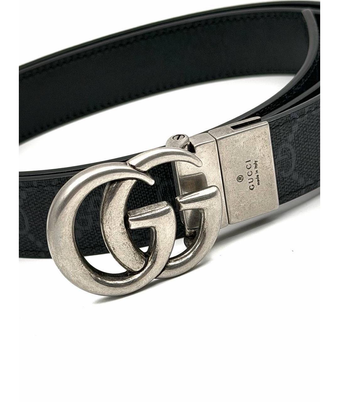 GUCCI Серый кожаный ремень, фото 2