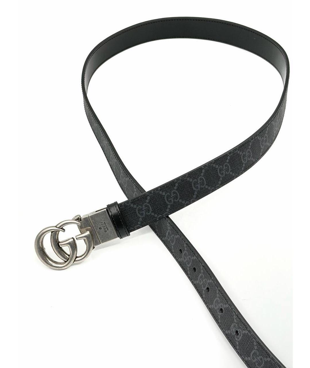 GUCCI Серый кожаный ремень, фото 4