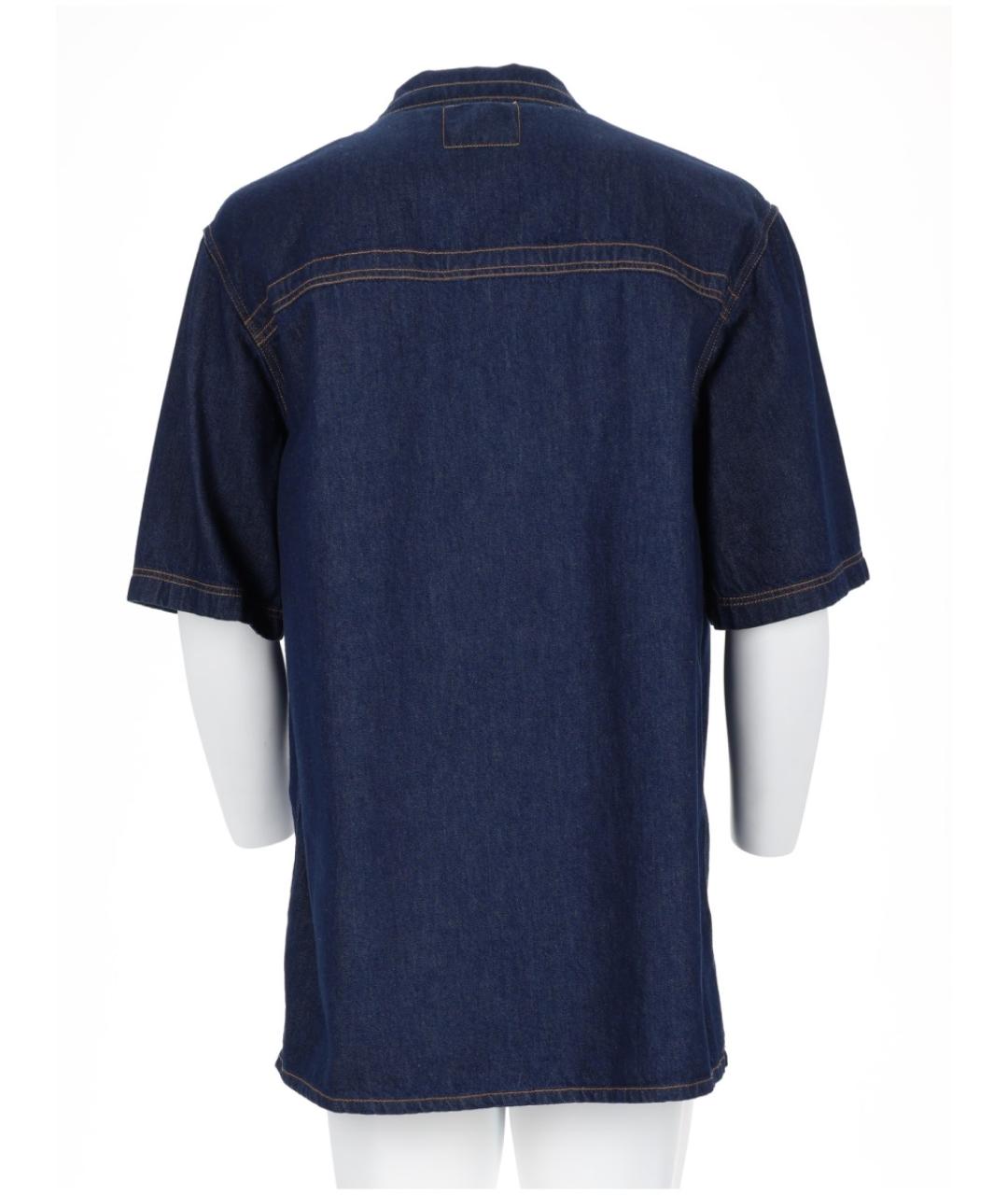 VERSACE JEANS COUTURE Синяя хлопковая кэжуал рубашка, фото 2