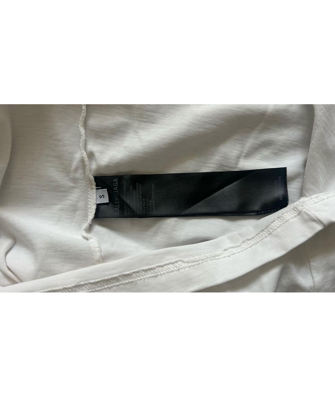 BALENCIAGA Белая футболка, фото 5