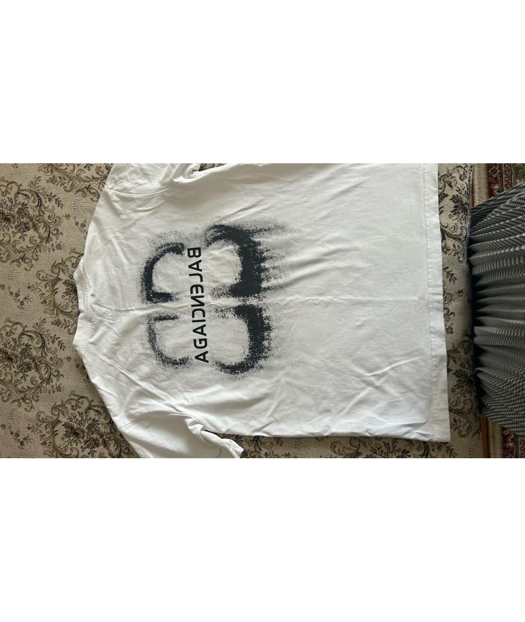 BALENCIAGA Белая футболка, фото 2