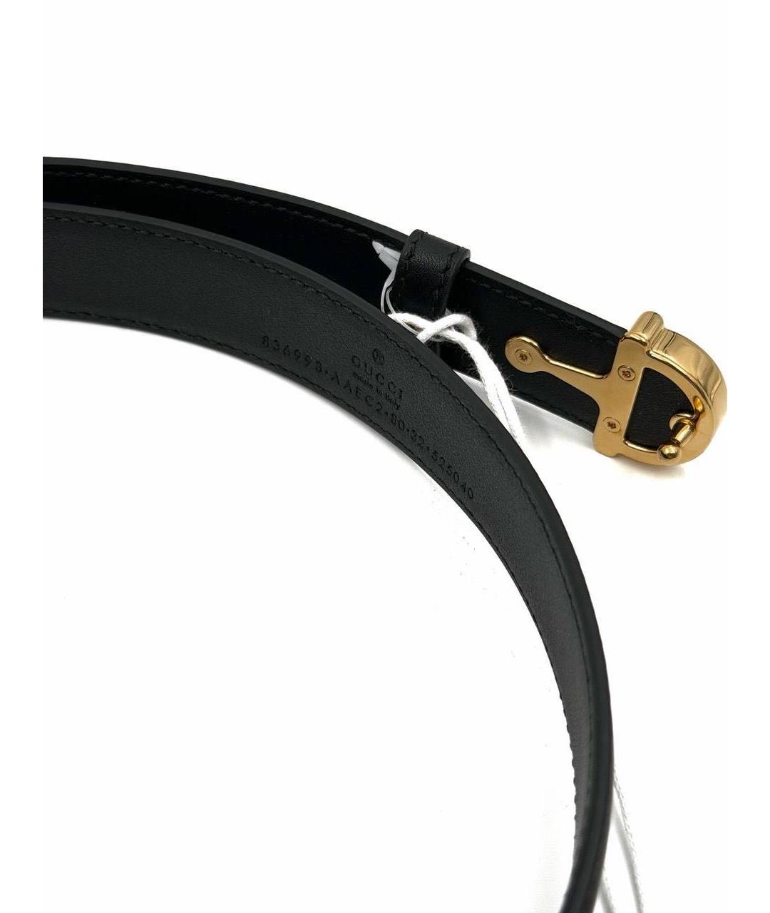 GUCCI Черный кожаный ремень, фото 4