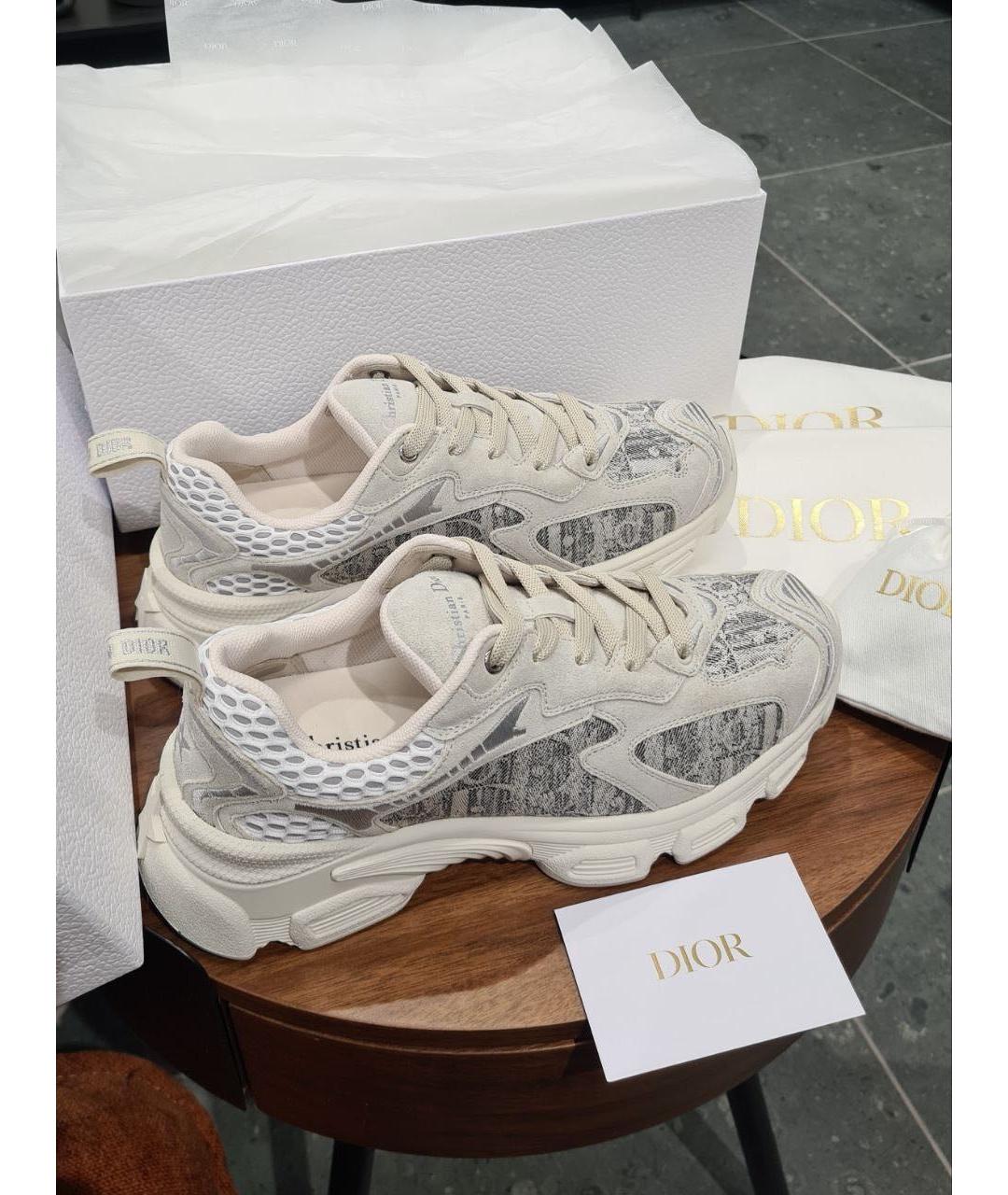 CHRISTIAN DIOR Белые текстильные кроссовки, фото 3